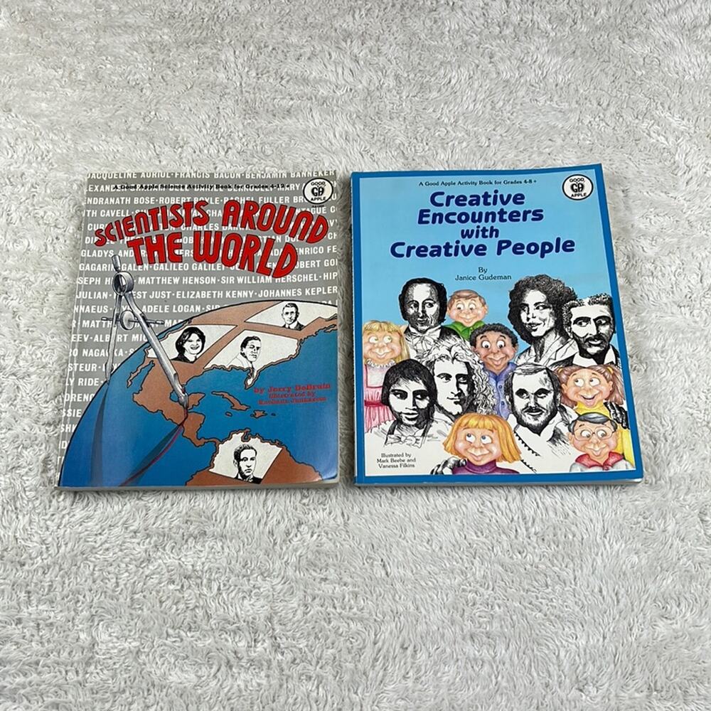 Homeschool Book bundle‎ - Good Apple Scientists, activity books Vintage 80s